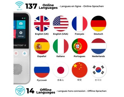 Lexibook Hlasový překladač do 137 jazyků s umělou inteligencí a kamerou