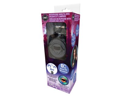 Lexibook iParty bezdrátový karaoke mikrofon s vestavěným reproduktorem a světelnými efekty