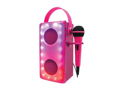 Lexibook iParty bluetooth reproduktor růžový s mikrofonem a světelnými efekty
