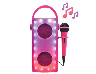 Lexibook iParty bluetooth reproduktor růžový s mikrofonem a světelnými efekty