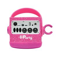 Lexibook iParty bluetooth reproduktor růžový s mikrofonem a světelnými efekty 5