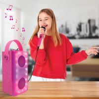 Lexibook iParty bluetooth reproduktor růžový s mikrofonem a světelnými efekty 6