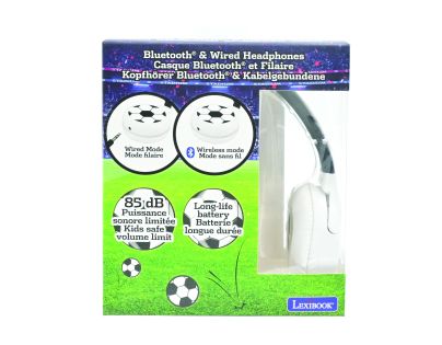 Lexibook 2v1 bluetooth skládací sluchátka Fotbal s limitem hlasitosti