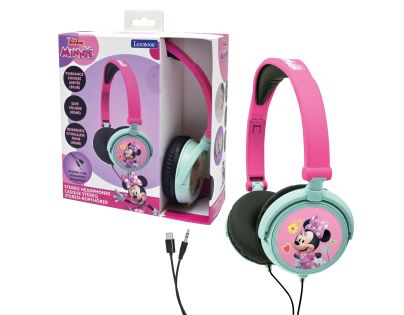 Lexibook Skládací drátová sluchátka Minnie s limitem hlasitosti