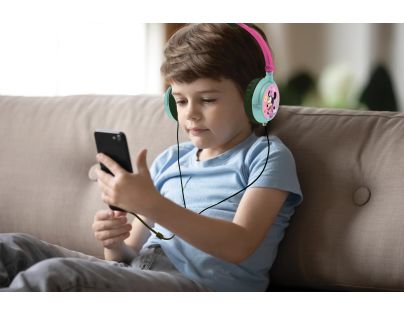 Lexibook Skládací drátová sluchátka Minnie s limitem hlasitosti