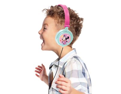 Lexibook Skládací drátová sluchátka Minnie s limitem hlasitosti