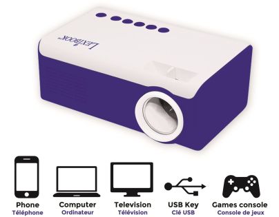 Lexibook Mini domácí kino - projektor pro filmy, hry a fotografie