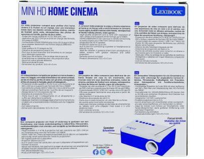Lexibook Mini domácí kino - projektor pro filmy, hry a fotografie