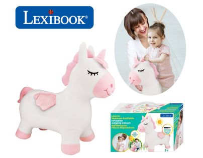 Lexibook Nafukovací plyšový skákací jednorožec