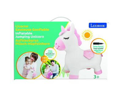 Lexibook Nafukovací plyšový skákací jednorožec