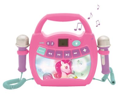 Lexibook Reproduktor karaoke jednorožec se 2 mikrofony