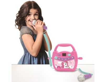 Lexibook Reproduktor karaoke jednorožec se 2 mikrofony