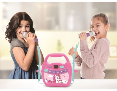 Lexibook Reproduktor karaoke jednorožec se 2 mikrofony