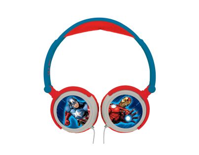 Lexibook Skládací drátová sluchátka Avengers s limitem hlasitosti