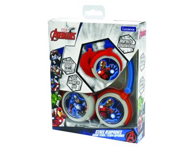Lexibook Skládací drátová sluchátka Avengers s limitem hlasitosti