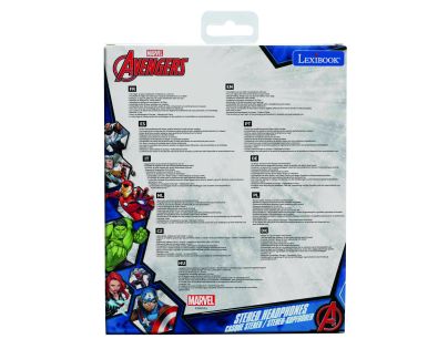 Lexibook Skládací drátová sluchátka Avengers s limitem hlasitosti