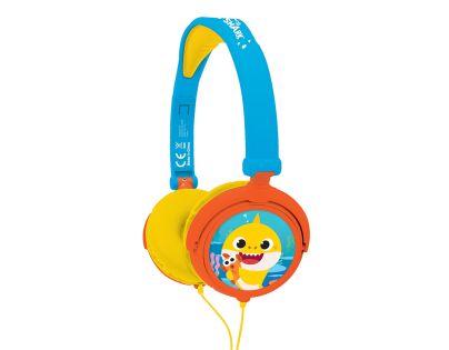 Lexibook Skládací drátová sluchátka Baby Shark s limitem hlasitosti