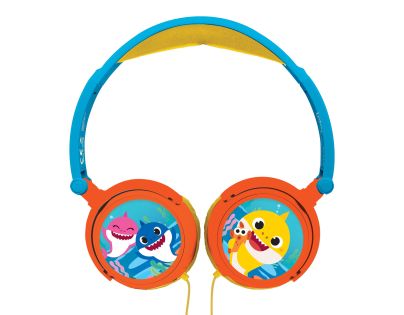 Lexibook Skládací drátová sluchátka Baby Shark s limitem hlasitosti