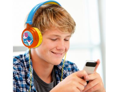 Lexibook Skládací drátová sluchátka Baby Shark s limitem hlasitosti
