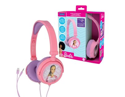Lexibook Skládací drátová sluchátka Barbie s limitem hlasitosti