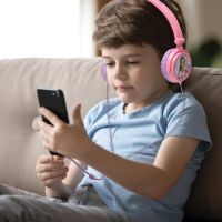 Lexibook Skládací drátová sluchátka Barbie s limitem hlasitosti 5