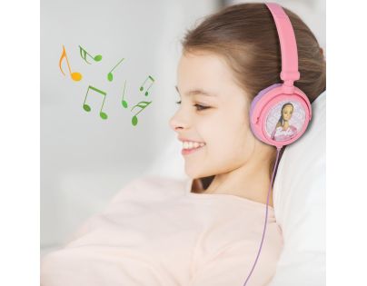 Lexibook Skládací drátová sluchátka Barbie s limitem hlasitosti