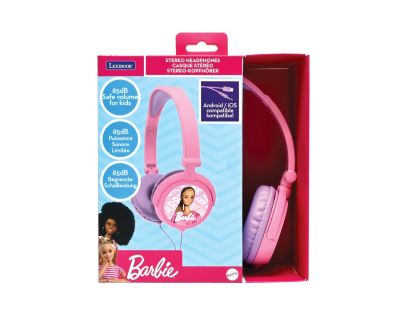 Lexibook Skládací drátová sluchátka Barbie s limitem hlasitosti
