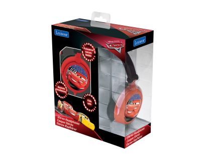 Lexibook Skládací drátová sluchátka Disney Cars s limitem hlasitosti