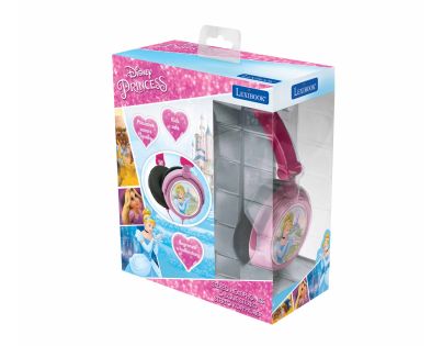 Lexibook Skládací drátová sluchátka Disney princezny s limitem hlasitosti