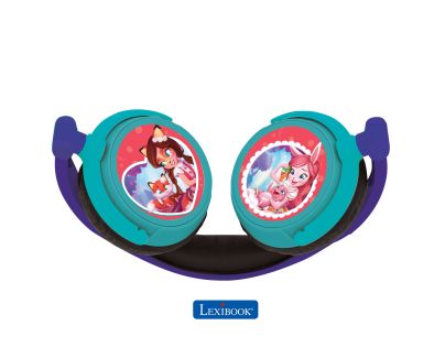 Lexibook Skládací drátová sluchátka Enchantimals  s limitem hlasitosti