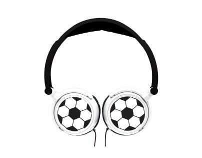 Lexibook Skládací drátová sluchátka Fotbal s limitem hlasitosti