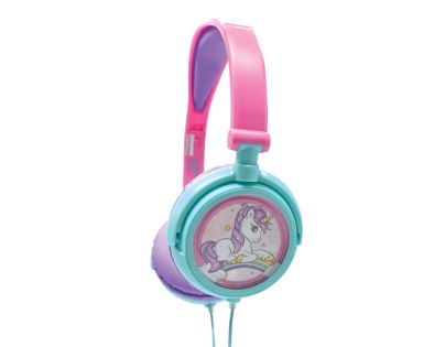 Lexibook Skládací drátová sluchátka Jednorožec s limitem hlasitosti