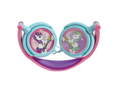 Lexibook Skládací drátová sluchátka Jednorožec s limitem hlasitosti