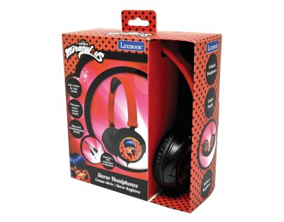 Lexibook Skládací drátová sluchátka Kouzelná Beruška s limitem hlasitosti