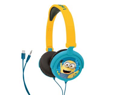 Lexibook Skládací drátová sluchátka Mimoni s limitem hlasitosti