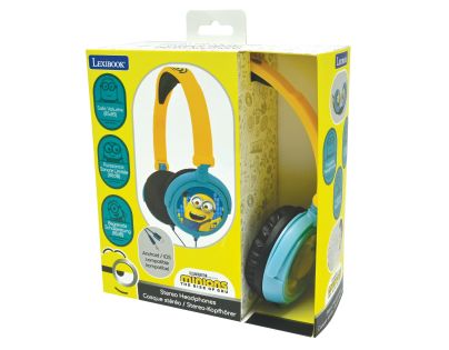 Lexibook Skládací drátová sluchátka Mimoni s limitem hlasitosti