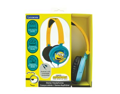 Lexibook Skládací drátová sluchátka Mimoni s limitem hlasitosti