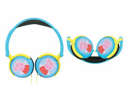 Lexibook Skládací drátová sluchátka Prasátko Peppa s limitem hlasitosti