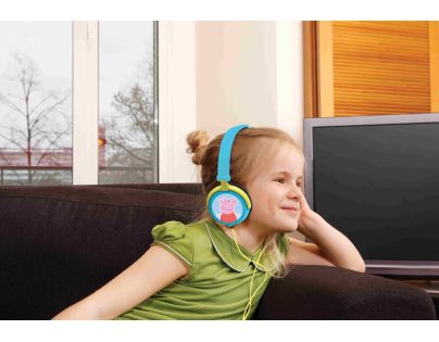 Lexibook Skládací drátová sluchátka Prasátko Peppa s limitem hlasitosti