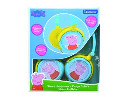Lexibook Skládací drátová sluchátka Prasátko Peppa s limitem hlasitosti