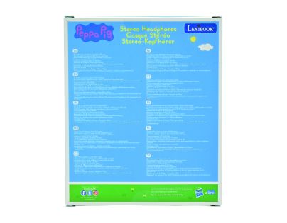 Lexibook Skládací drátová sluchátka Prasátko Peppa s limitem hlasitosti