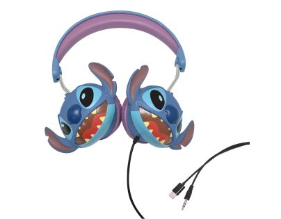 Lexibook Skládací drátová sluchátka Stitch s limitem hlasitosti
