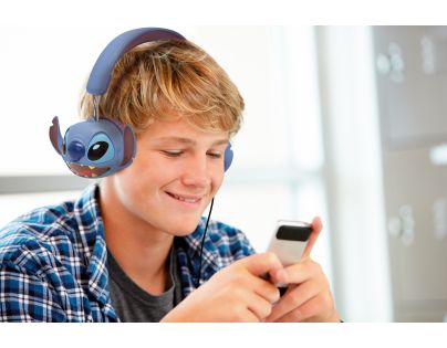 Lexibook Skládací drátová sluchátka Stitch s limitem hlasitosti
