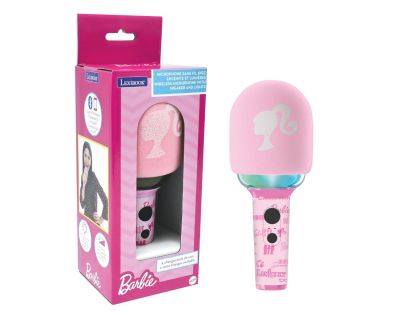 Lexibook Svítící bezdrátový karaoke mikrofon Barbie