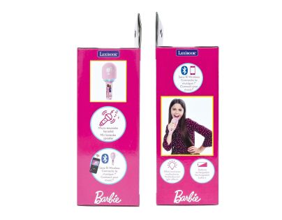Lexibook Svítící bezdrátový karaoke mikrofon Barbie