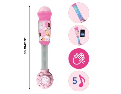 Lexibook Svítící trendy mikrofon Barbie s melodiemi