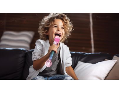 Lexibook Svítící trendy mikrofon Barbie s melodiemi