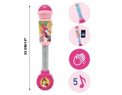 Lexibook Svítící trendy mikrofon Disney princezny s melodiemi