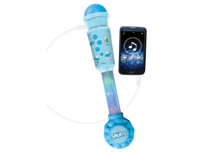 Lexibook Svítící trendy mikrofon Šmoulové s melodiemi