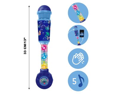 Lexibook Svítící trendy mikrofon Stitch s melodiemi